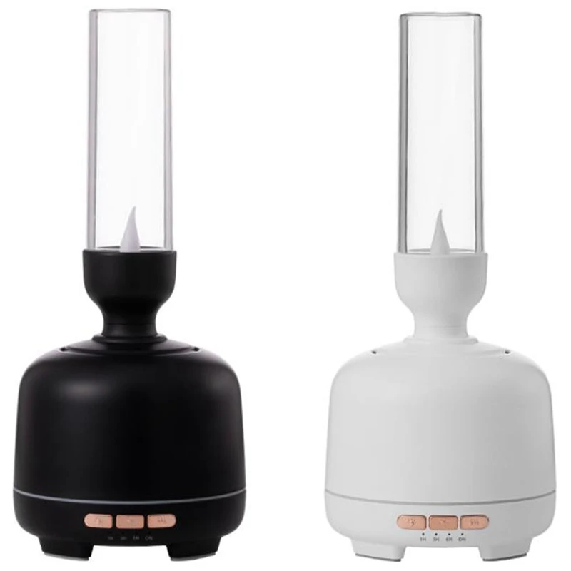 

Candle Aromatherapy Diffuser Dual Nozzle Air Humidifier Mist Maker LED Lamp Aroma Essential Oil Diffuser EU Plug