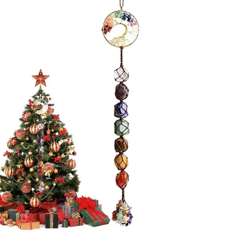 

7 Stones Opal Crystal Pendants Healing Crystal Stone Decoration Curtain Window Crystal Pendant For Women DIY Crafts Pendant