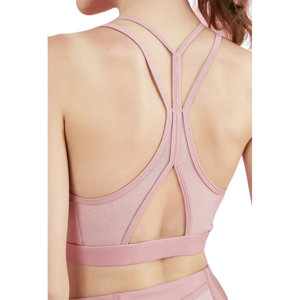 

Женский спортивный бюстгальтер с подкладкой, поддерживающее нижнее белье с полной чашкой, эластичный жилет, Бралетт для йоги, бега, фитнеса