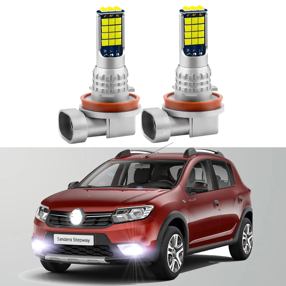 

Светодиодные Автомобильные противотуманные фары для Renault Sandero/stepway 2007-2021, передние противотуманные фары, автомобильные аксессуары Canbus, 2 шт.