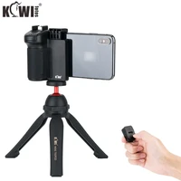 3in1 cell phone tripod mount wireless bluetooth shutter remote control handle grip for iphone android selfie vlog video shooting