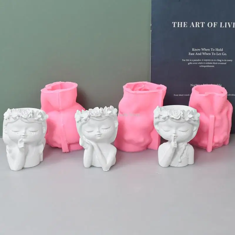 Силиконовая форма в виде 3d-портрета для вазы ручной работы скульптуры сделай сам