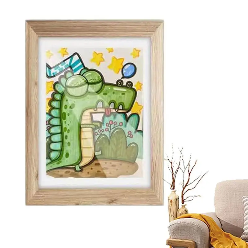 

Art Photo Frames for Children Kids Art Frames Front Opening Changeable Picture Display Home Office Storage 3D Picture Display