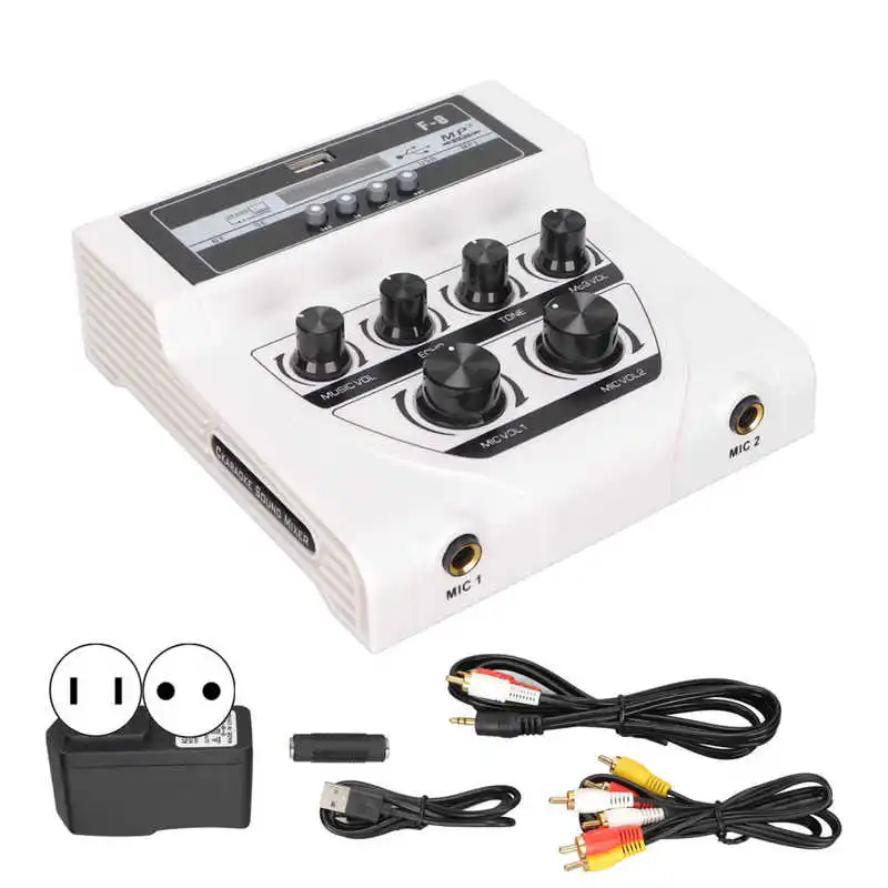 

Mini Sound Mixer Professional Karaoke Stereo Mixer With BT Recording MP3 Function For TV PC Smartphone 100‑240V