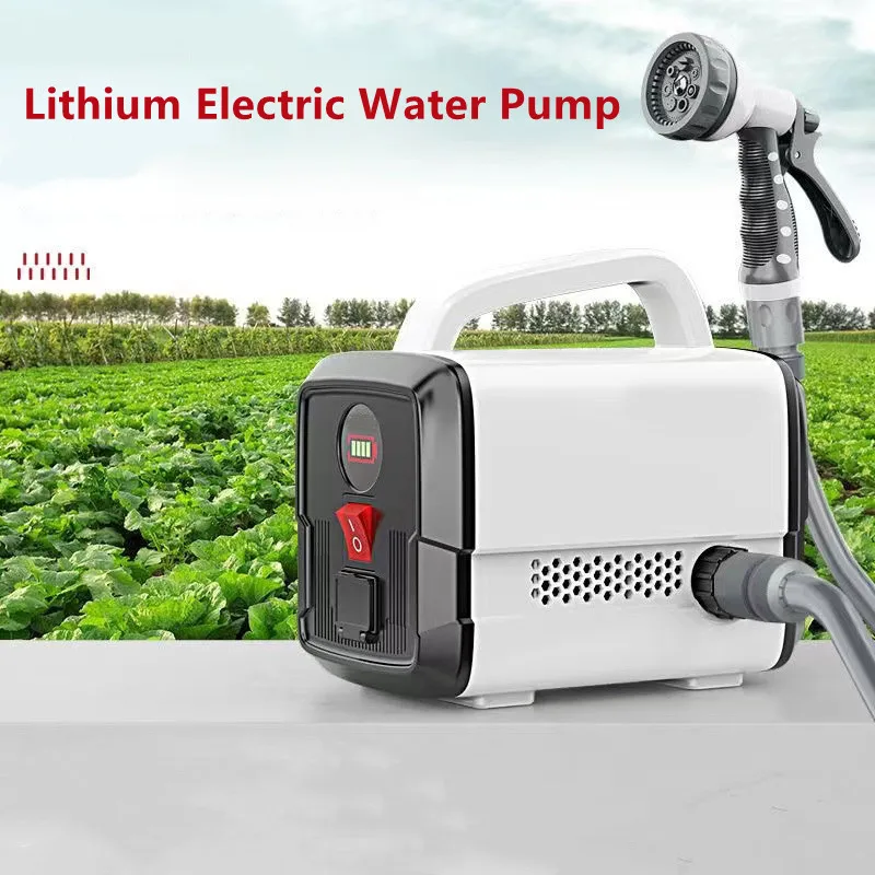 Rechargeable Water Pump Durable Battery Life Agricultural Irrigation Car Wash Spraying Pesticides Home Irrigation Pumping