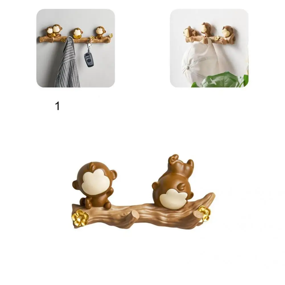 

Easy to Install 3 Styles Multi Coat Peg Monkey Branch Organizer Hanger Home Supplies