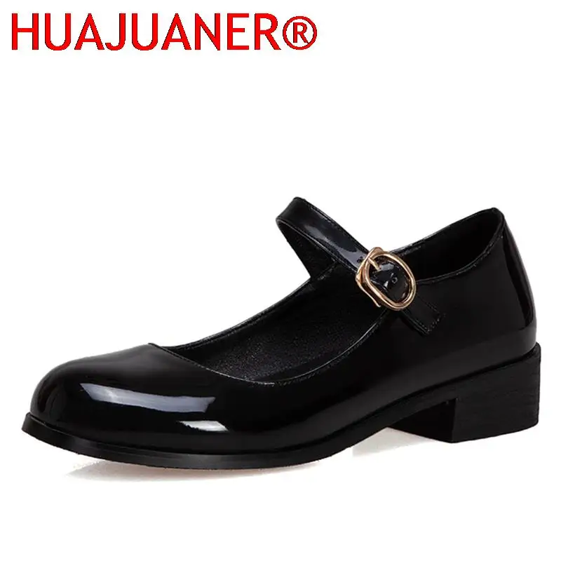 

Spring Loafer Shoes For Women Casual Patent Dance Mary Janes Shoes Ladies Leather Elegant Straps Flats Autumn Large Size 45
