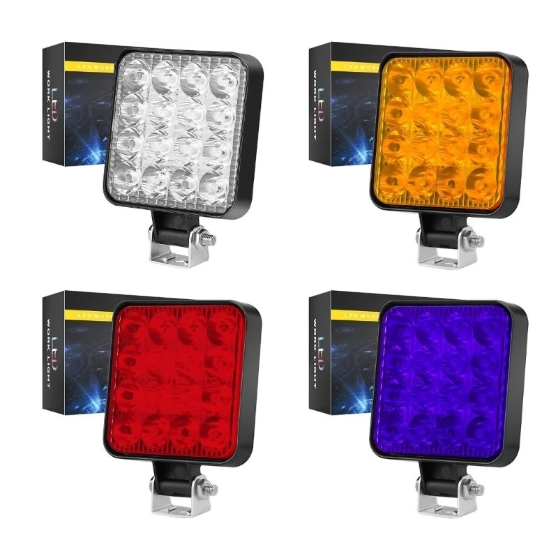 

Водонепроницаемый наружный прожектор дневного света для вождения, 48 Вт, 6500 К, для грузовиков, лодок, тракторов, внедорожников XXFF