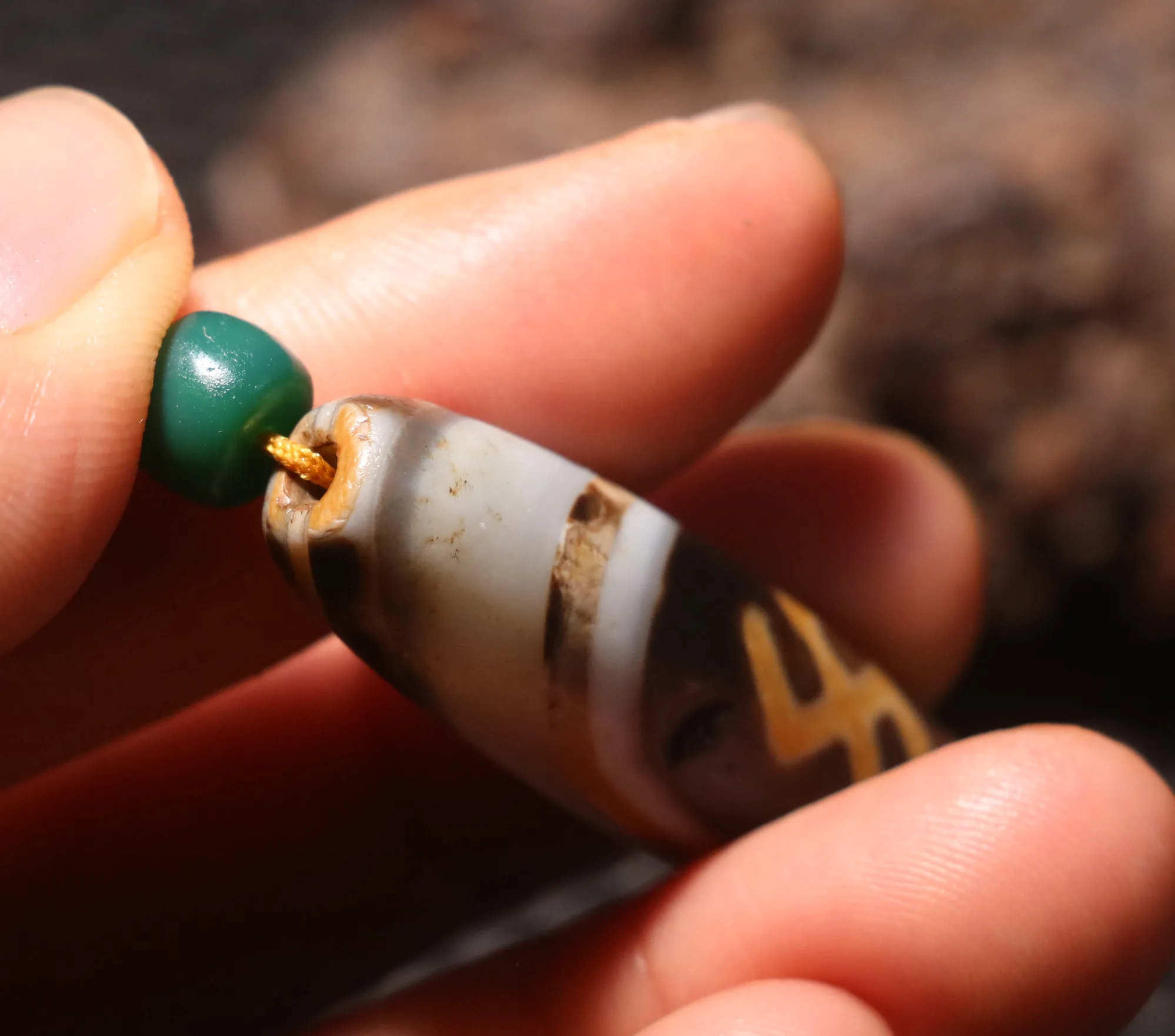 Энергетический тибетский старый агат Wanzi натуральный шелкопряд целитель яма дзи