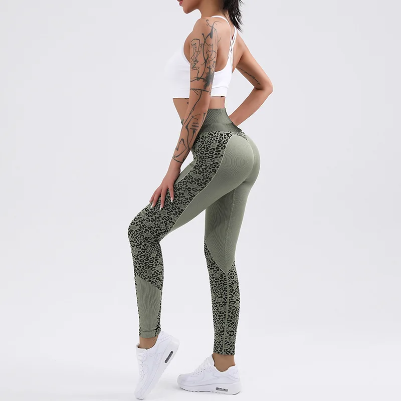 

Yoga Pants Woman Fitness Sexy Tight-fitting Leggins High-stretch Pants Seamless Leopard Print Scrunch Tights Leggings Sportswear