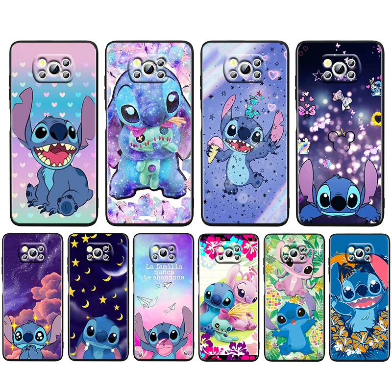 

Cartoon Stitch Cute Case For Xiaomi Poco M4 X3 F3 GT NFC M3 C3 M2 F2 F1 X2 Pro Mi Mix3 Silicone TPU Black Phone Cover Capa Coque