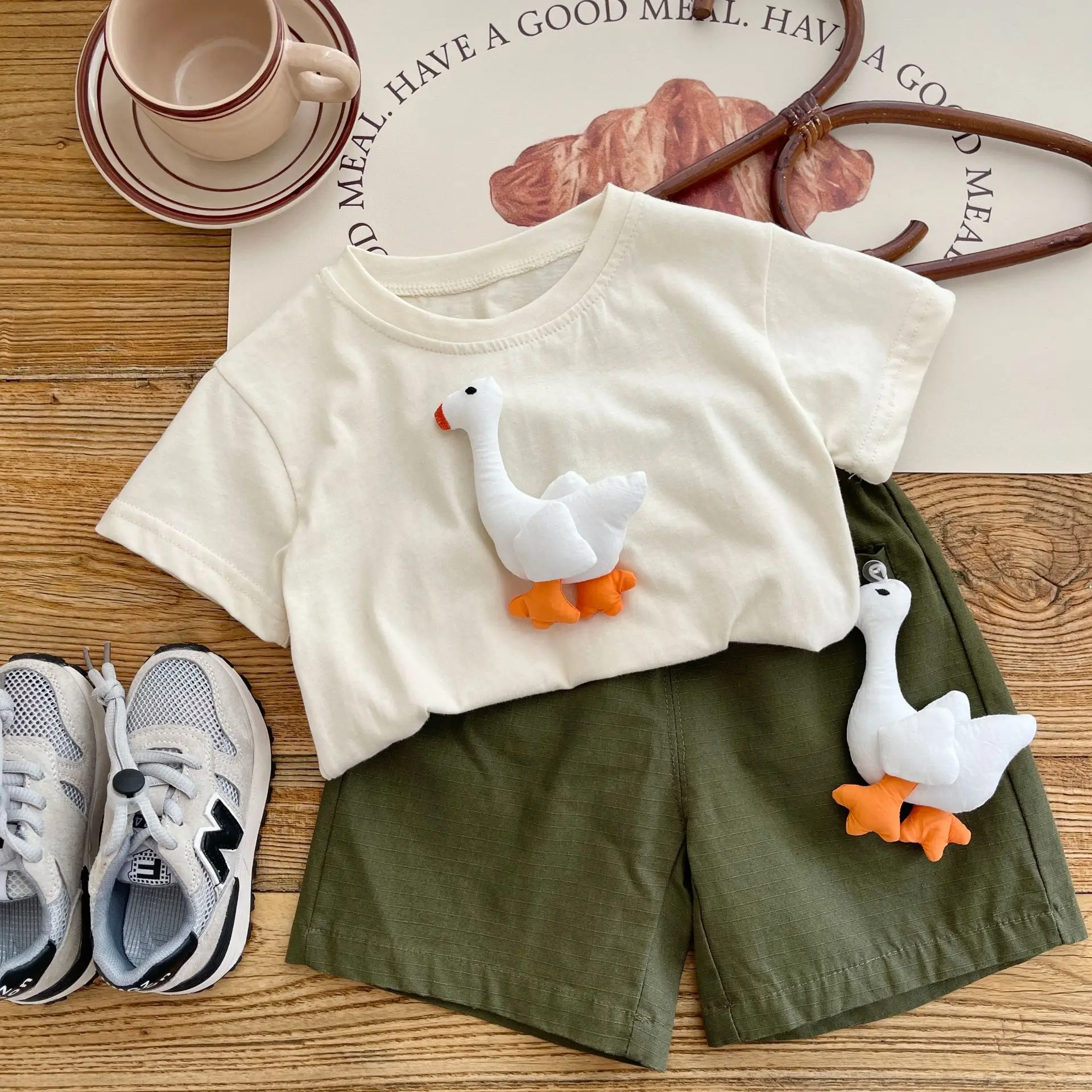 

Детская одежда 5906B, супермилая футболка или шорты, Новинка лета 2023, детская одежда для мальчиков, мультяшная футболка или шорты