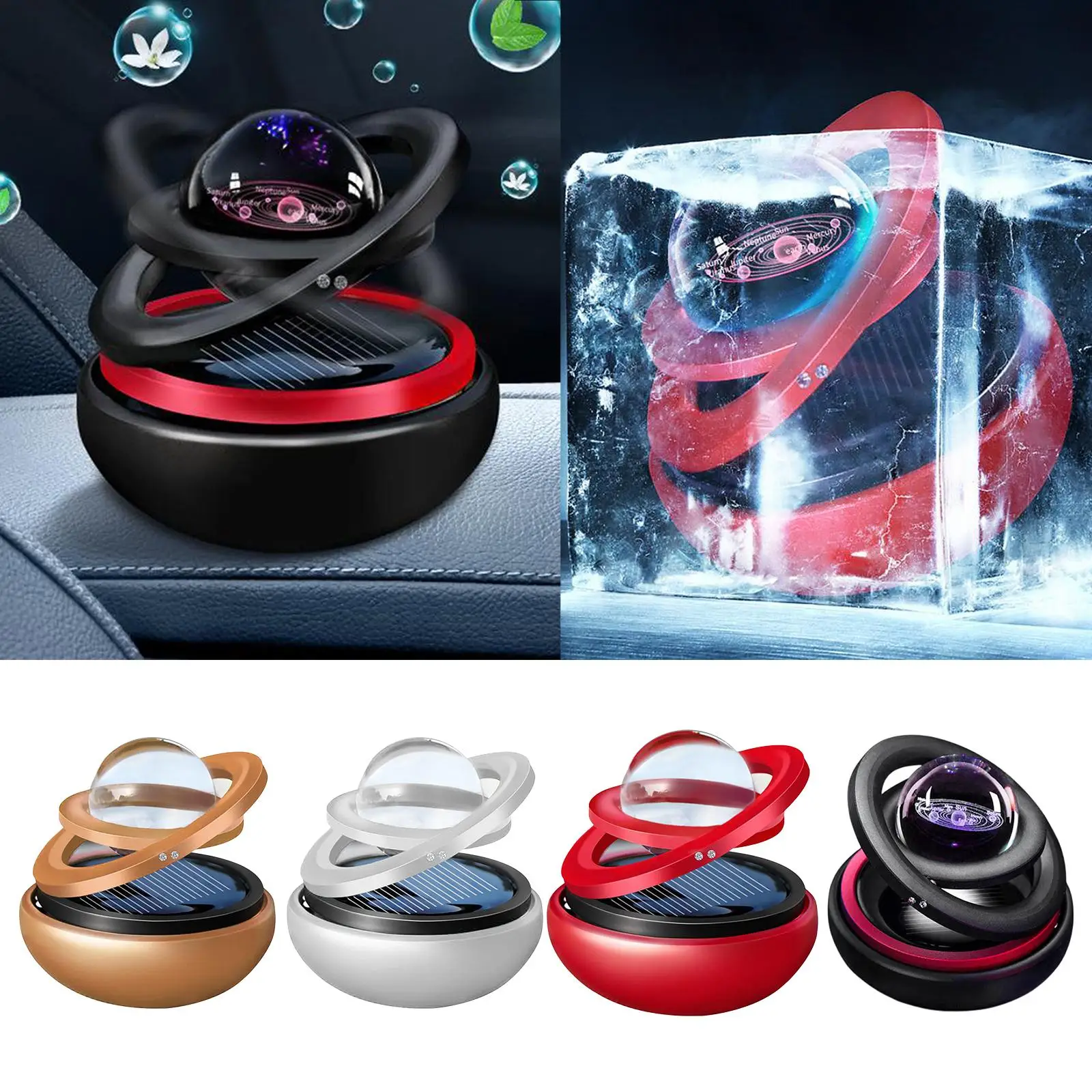 

Car Solar Magnetic Ornament Office Desktop Solar System Figurines