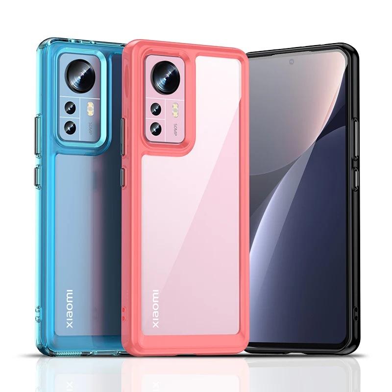 For Xiaomi 12 Pro Case Luxury Silicone Clear Bumper TPU Shell Shockproof Case For Mi 12 Pro Case For Xiaomi Mi 12 Pro 12X Cover
