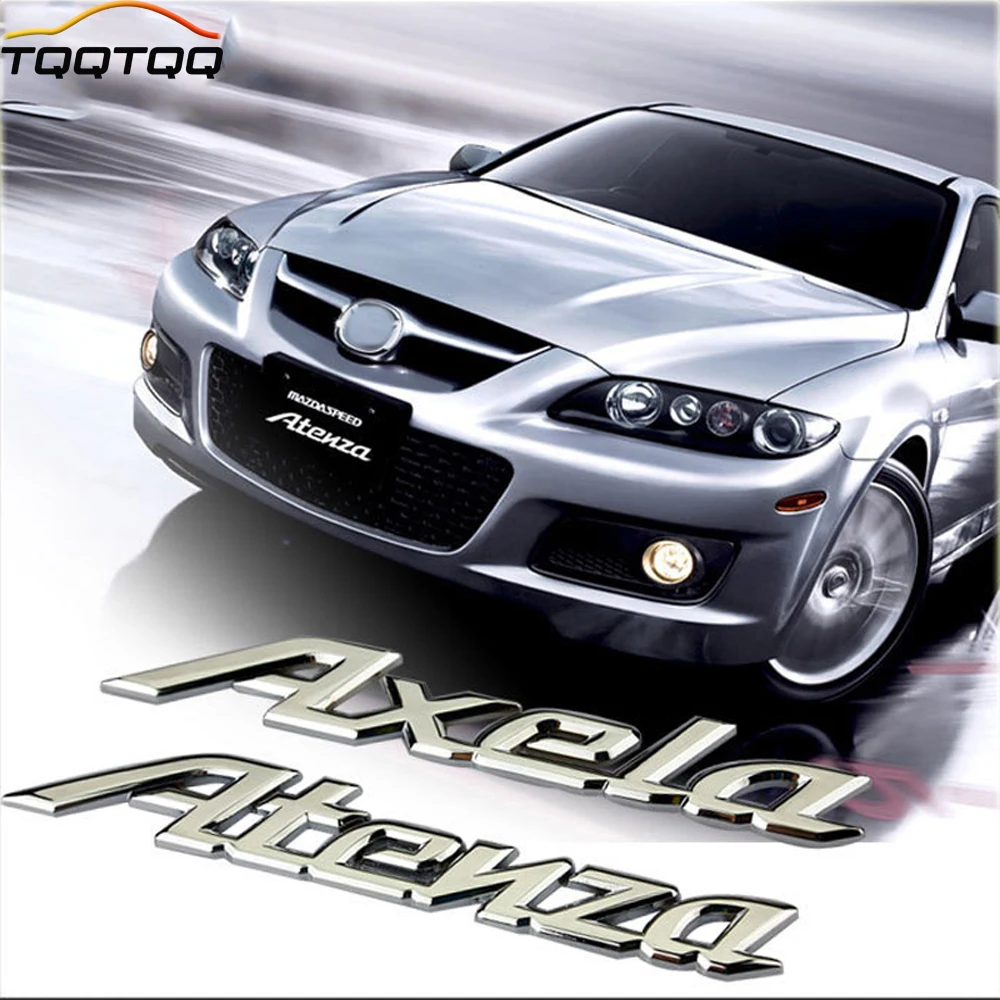 

1Pcs 3D Metal Atenza / Axela Car Side Fender Rear Trunk Emblem Badge Sticker Decals for Mazda 6 Atenza Mazda 3 Axela