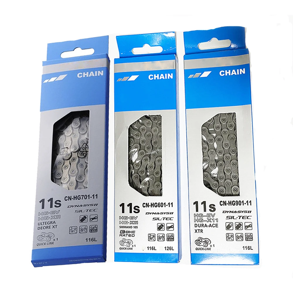

For Shimano Bicycle Chain 11 Speed HG601 HG901 HG701 Deore Bike Chain 11V 11s Road MTB Mountain Bike Chain 116L Links