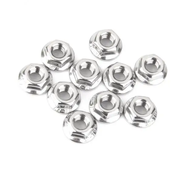 

Pieces A2 Stainless Steel Hex Metric Serrated Flange Nut for Screws