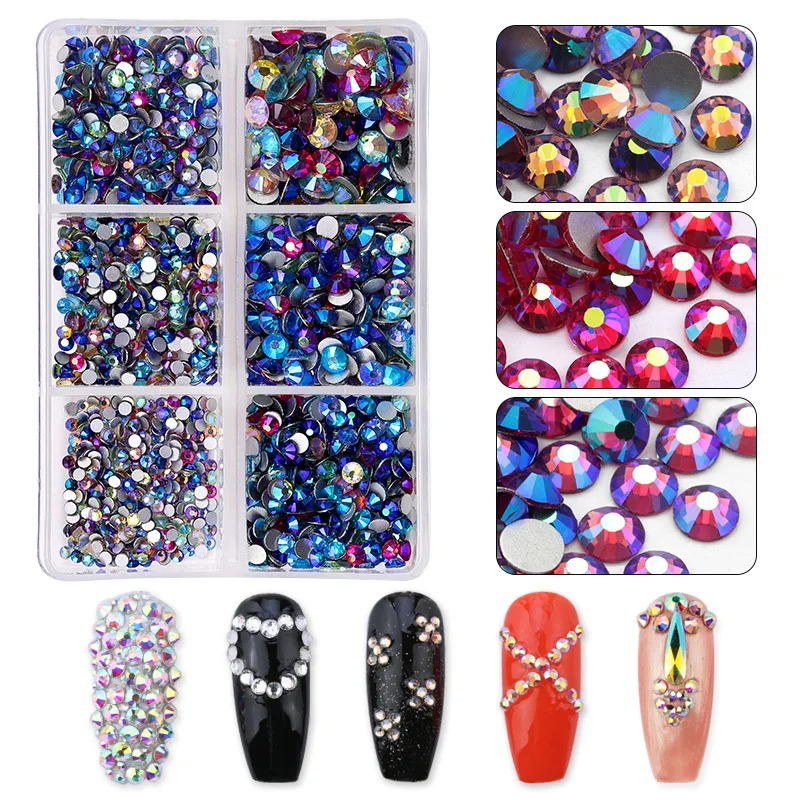 

Nail Art Small Rhinestones DIY Irregular Beads Color 3D Glitter Nail Decorations Kawaii Wheel Charm Nail Jewelry Accessories
