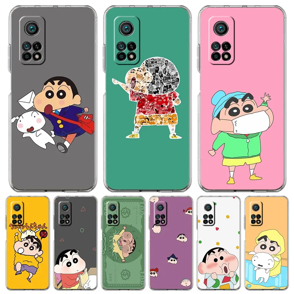 

Crayon Shin-chan Cute Anime Phone Case For Xiaomi Poco X3 NFC F3 M3 GT M4 Mi 11 Lite 5G Ultra 11T 11X 12 Pro 11i 12X Clear Cover