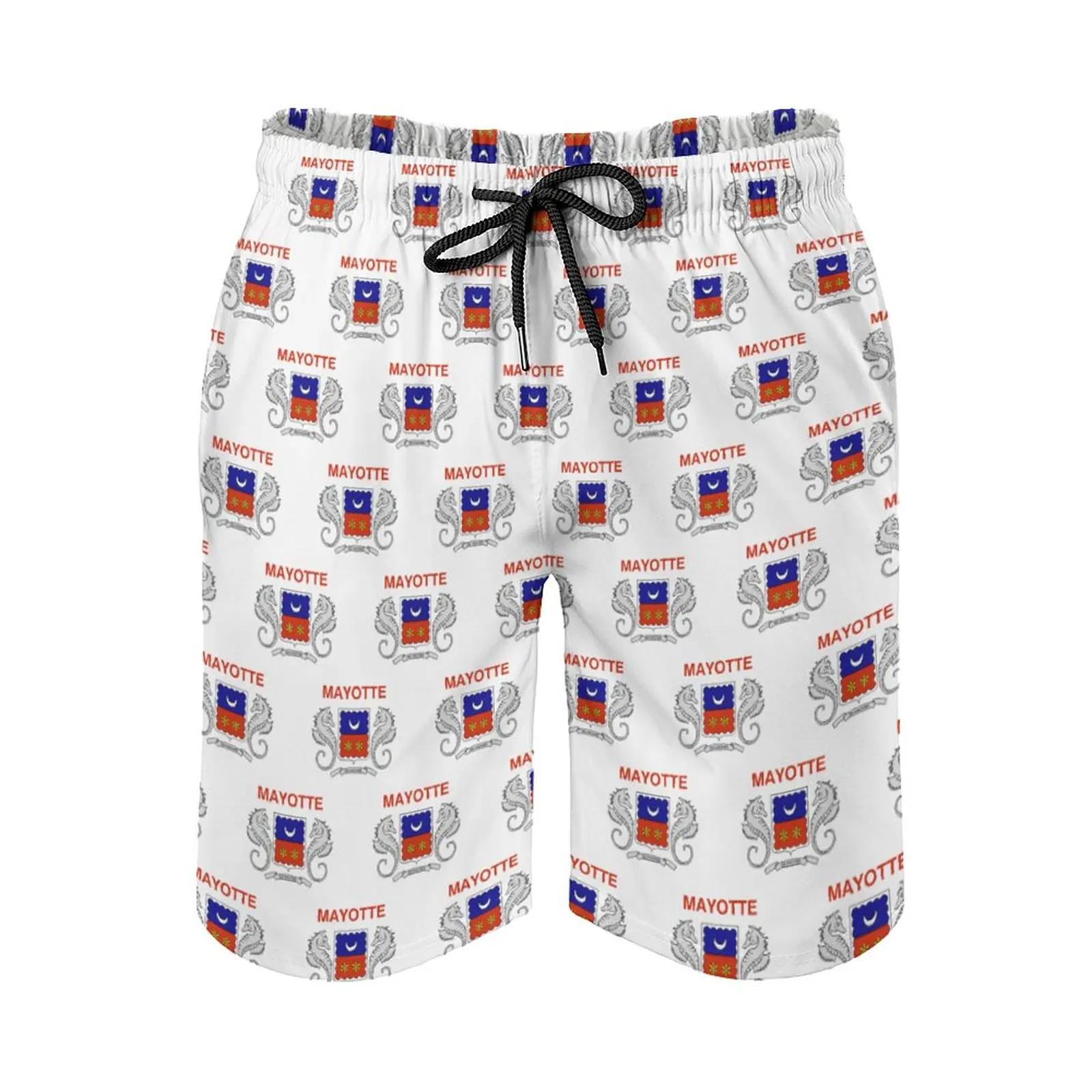 Мужские пляжные шорты с аниме флагом Майотта (местное)