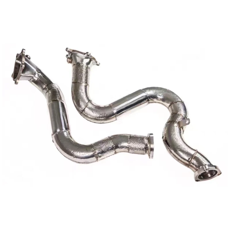 

Выхлопные трубы из нержавеющей стали с высоким потоком, выхлопная труба с катализатором для S6 RS6 S7 RS7 A8 S8 V8 4,0