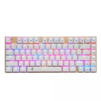 E-Yooso  Z-88 Gaming Mechanical Keyboard 60% RGB, Waterproof, LED Backlit, Compact, 81 keys, Anti-Ghosting, for Mac PC, Gold