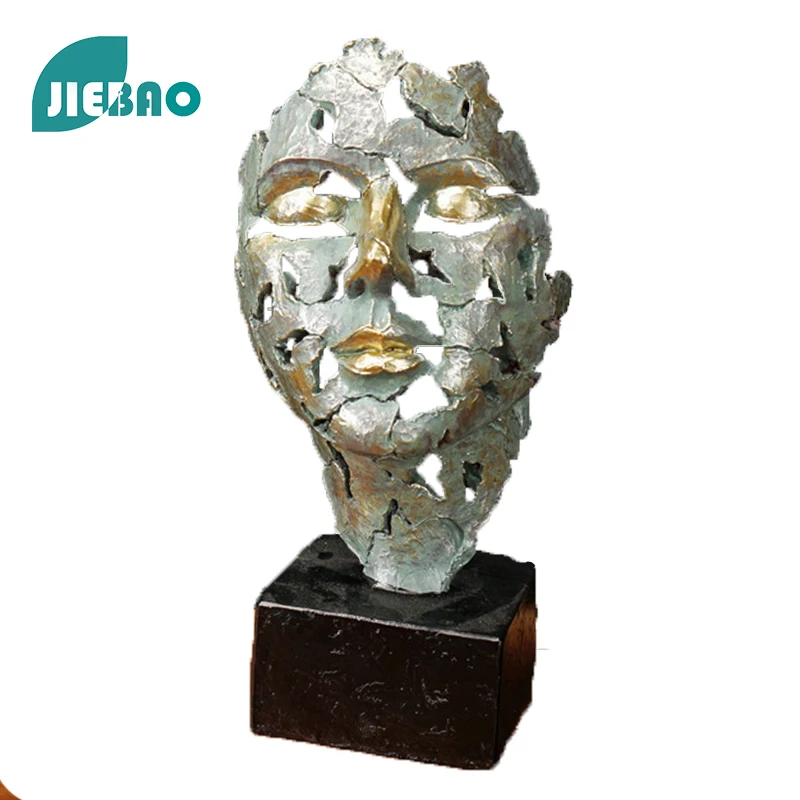 Статуя из смолы маска для лица полые абстрактные украшения в скандинавском стиле