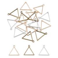 60pcs triangle hollow frame pendants charms blanks metal frame for diy uv resin epoxy jewelry making crafts 3 colors