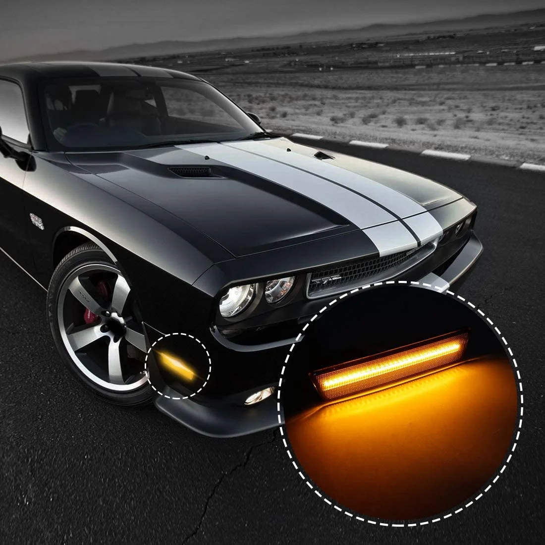 Для Dodge Challenger 2015-2020 68195788AB 68195789AB 1 пара светодиодных передних боковых габаритных