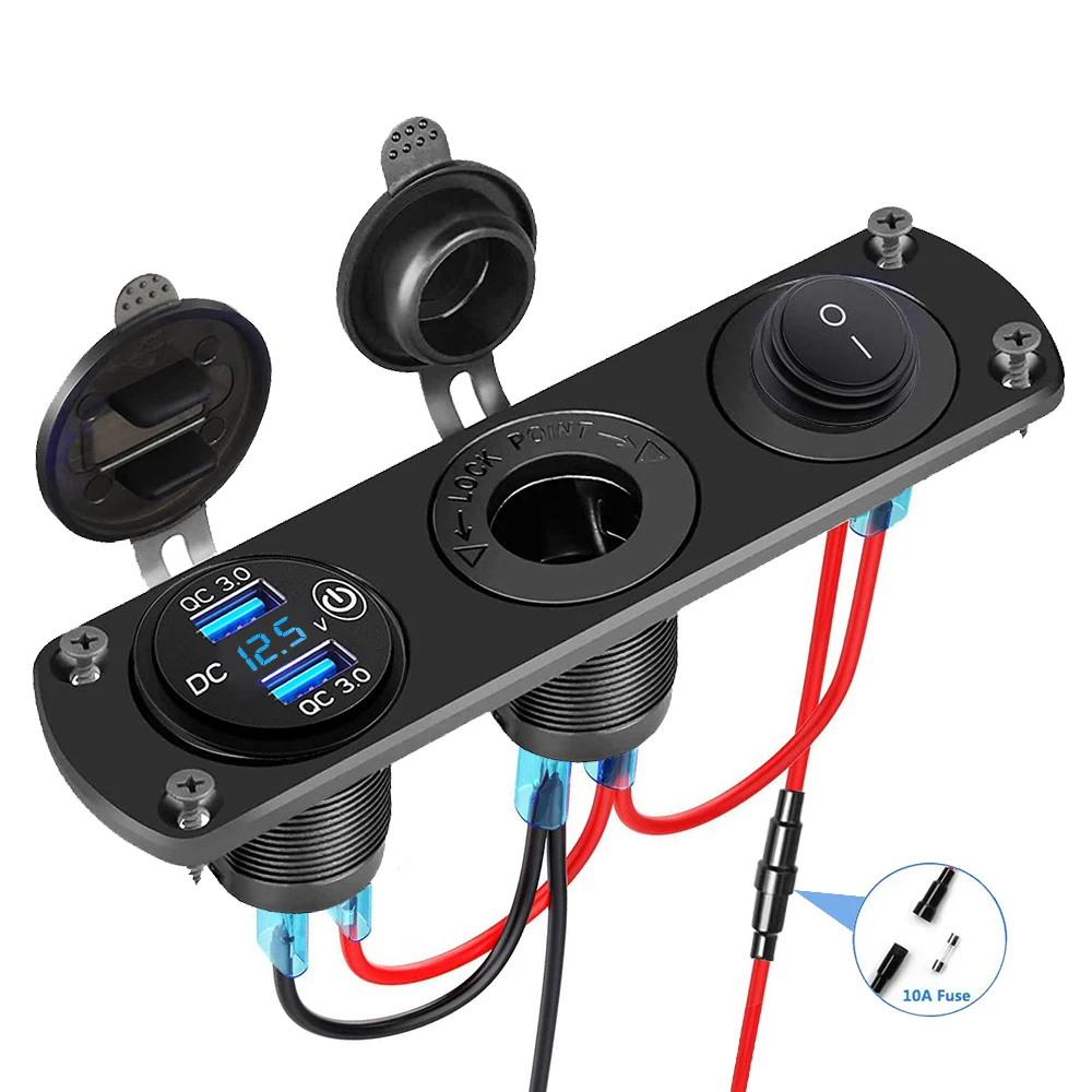 USB-панель 3 в 1 для прикуривателя с двумя USB-портами | Автомобили и мотоциклы