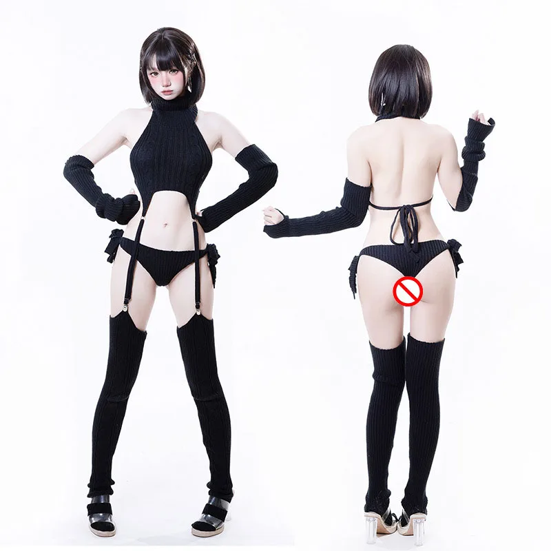 Женский костюм для косплея аниме BOCCHI THE ROCK пикантный черный свитер боди одежда в