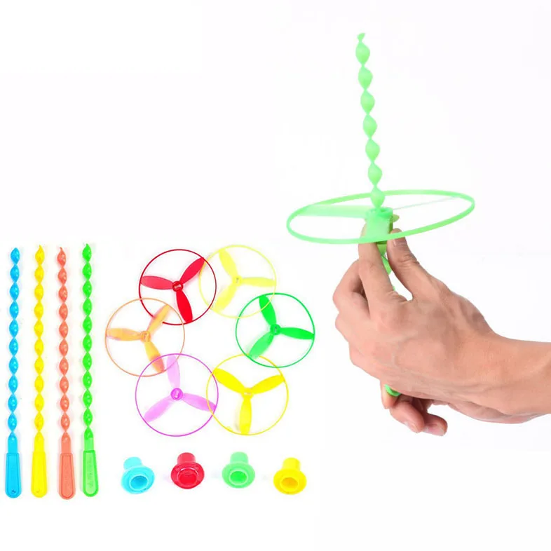 

5 Pcs Children Fun Outdoor PlayDragonfly Flying Saucer Toy Set Sports Games for Kids Novelty Toys Boys Hand Made Rotating