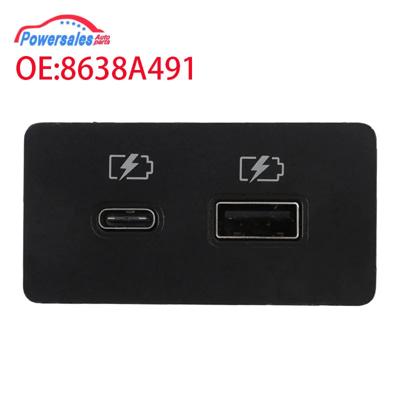 

Новая автомобильная розетка USB и AUX для Mitsubishi Outlander Outlander PHEV 2023-2024 8638A491 8638A317