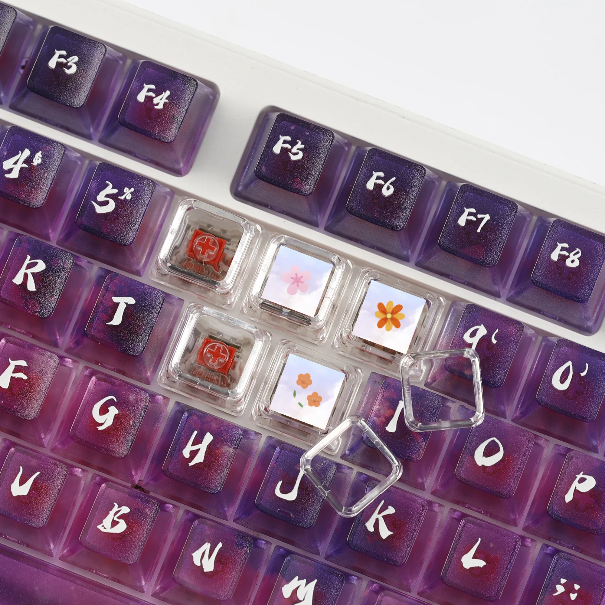 Двухслойная крышка профиля XDA, пустая прозрачная крышка для ПК, дизайн 1u, съемные наклейки «сделай сам», колпачки для клавиш для механической клавиатуры MX (art.: 3920d2dd0bfc8) - 3920d2dd0bfc8