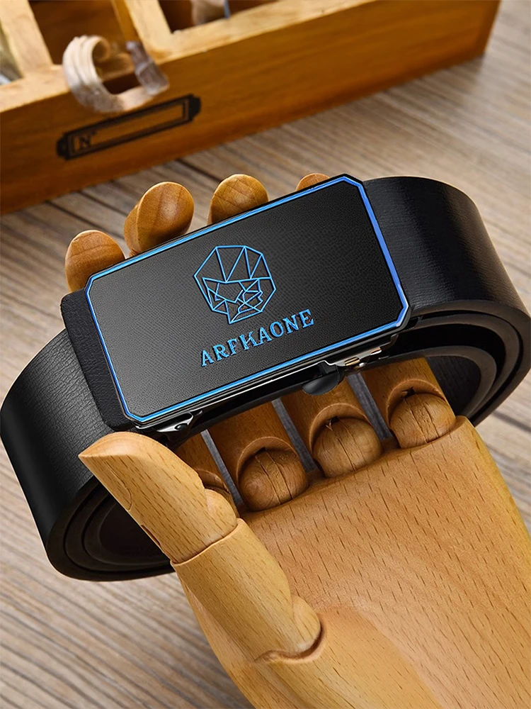 Мужские джинсы с автоматической пряжкой 12 созвездий из ПУ кожи