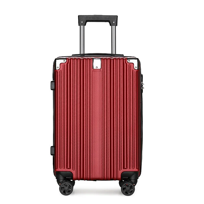 New Fashion Zipper Metal Angle Covered Trolley Case Adult Business Universal Wheel Password Suitcase