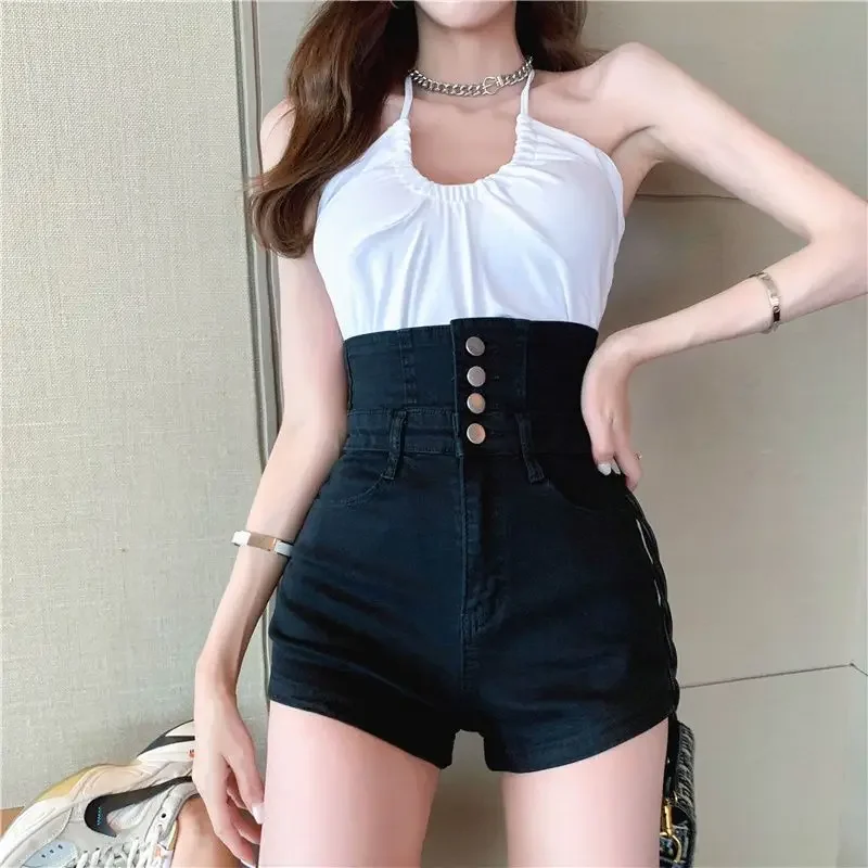 Женские короткие джинсовые брюки jports узкие женские шорты с высокой талией модная