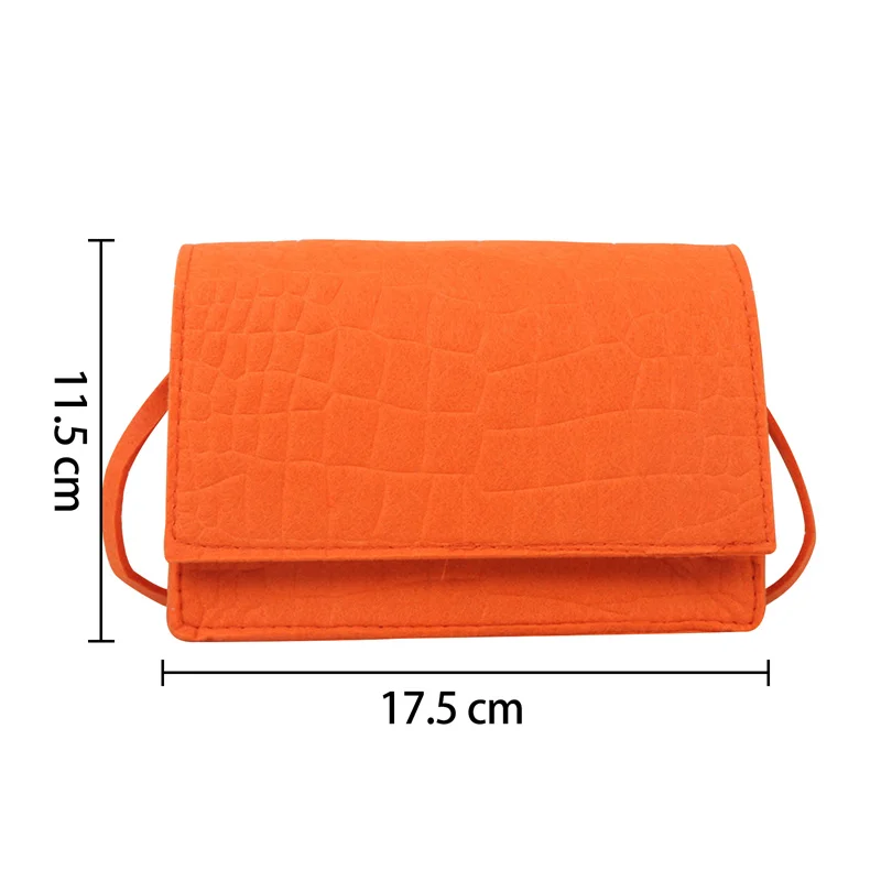 Fashion Design Solid Color Women Handbag Portable Shoulder Bags For Female 2023 Casual Totes Felt Messenger Bag