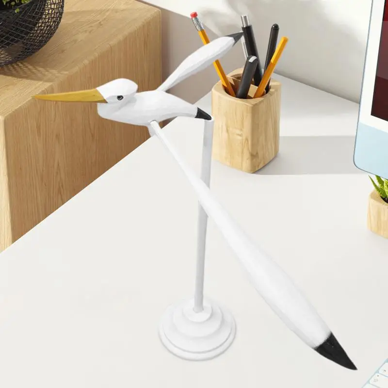 Фигурка морской птицы уникальная фигурка белой деревянное ремесло настольная