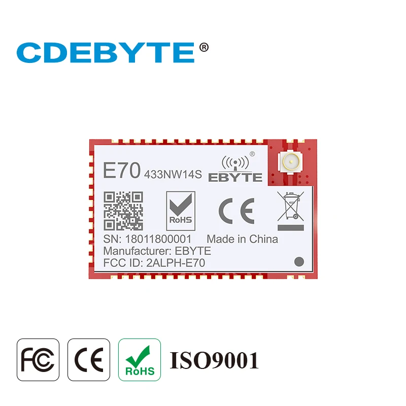 CC1310 433 МГц Звездный сетевой SMD беспроводной приемопередатчик E70-433NW14S IoT 14 дБм 433 МГц IPEX антенный передатчик и ресивер