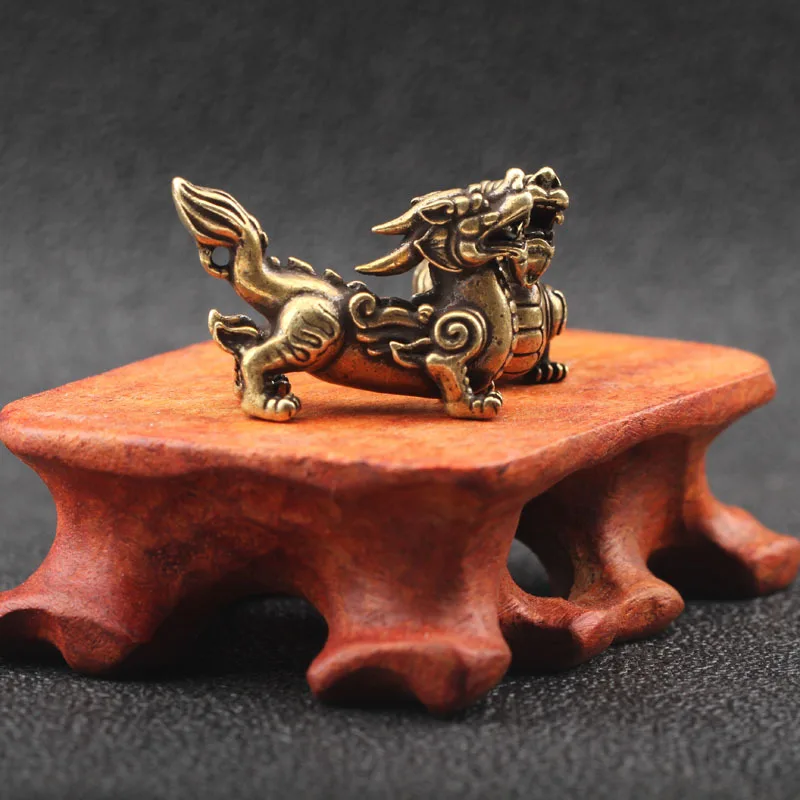 Миниатюрные фигурки в античном стиле из меди звёздное животное Pixiu 1 пара
