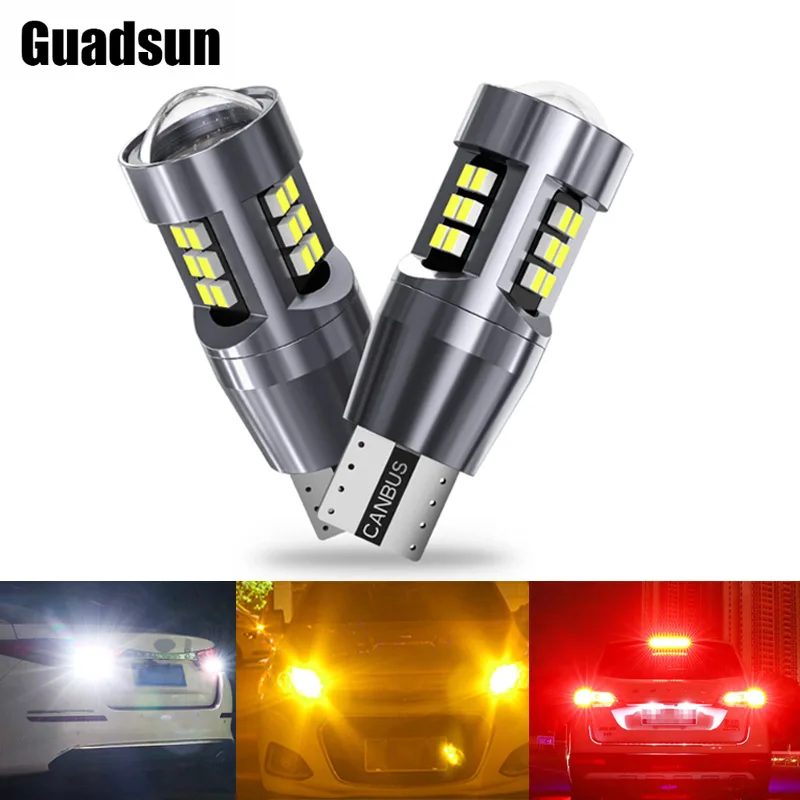 Лампа светодиодная Canbus T15 W16W для заднего хода, 12 В, 24 В, 2 шт.
