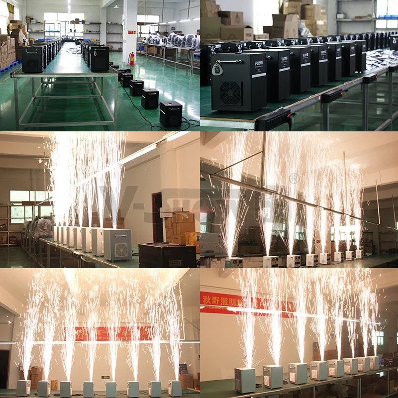 VSHOW CSF650 650 Вт мини-фейерверк DMX512 с управлением 4 шт. фотовспышкой холодный фонтан