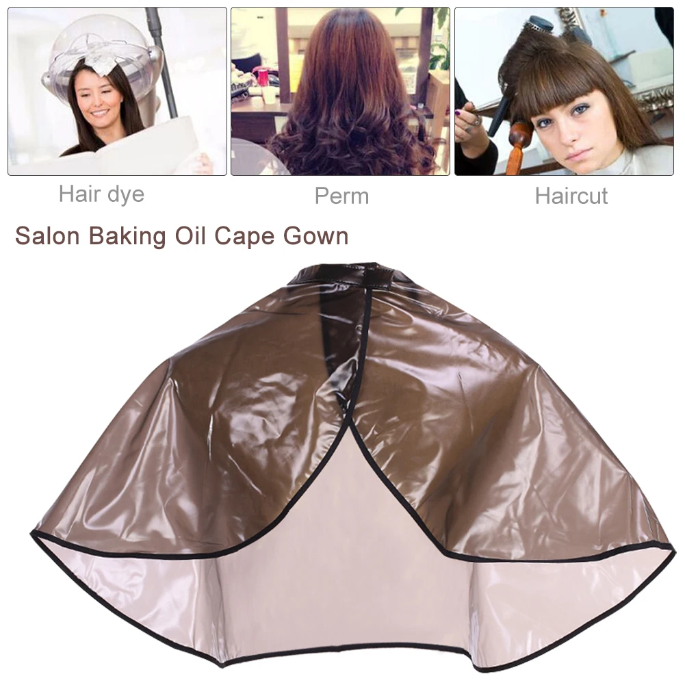 

New Hair Dye Tools Short Square Brown Waterproof Hairdressing Salon Barber Hair Cutting Cape Cloth Wrap Hairdressing Cape Barber