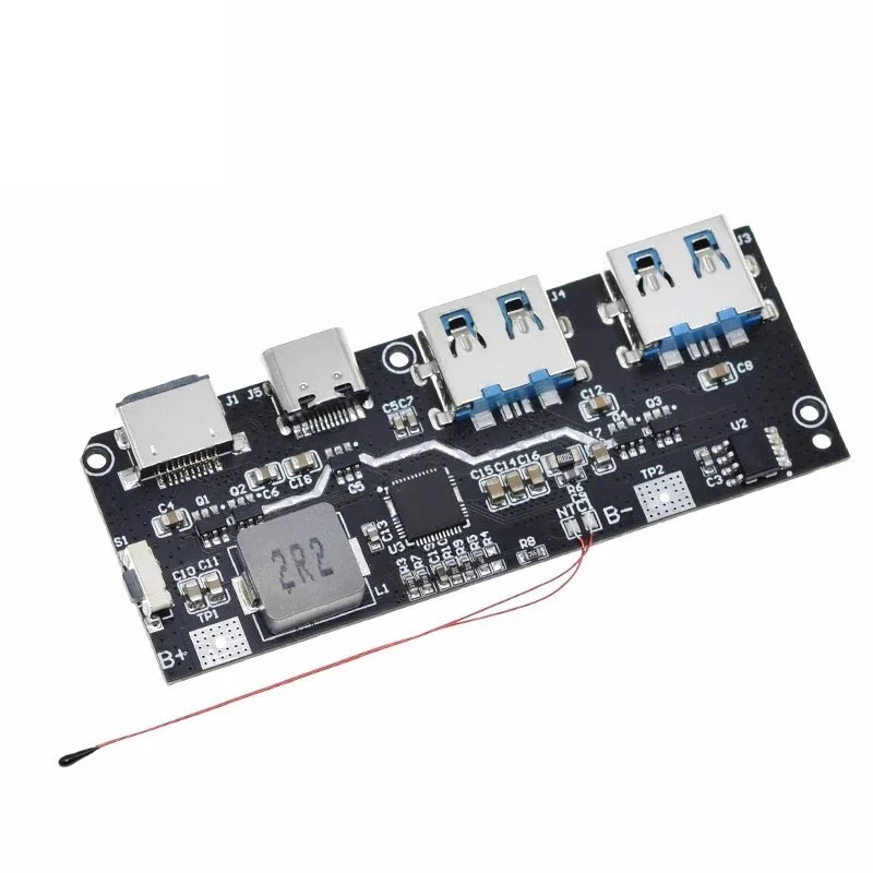 

Внешний аккумулятор QC4.0 QC3.0 светодиодный с двумя USB-портами, 5 В, 22,5 А, 18650 Вт, Micro/Type-C USB, модуль зарядки, защита от перегрева/цепи