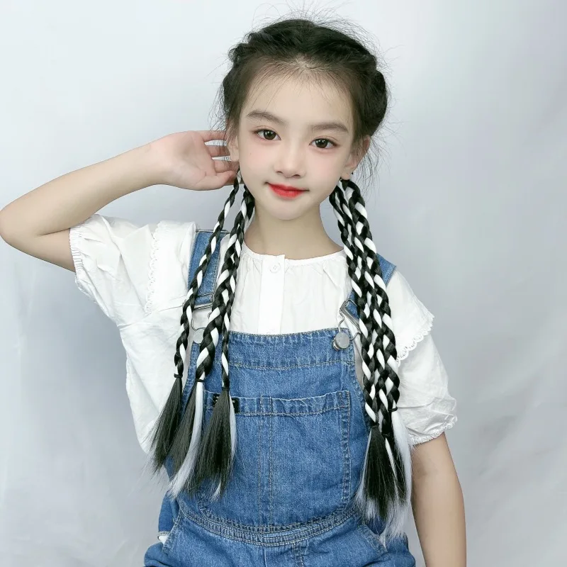 Короткое видео: Детский парик с розовыми краями оплетка боксера и двойной