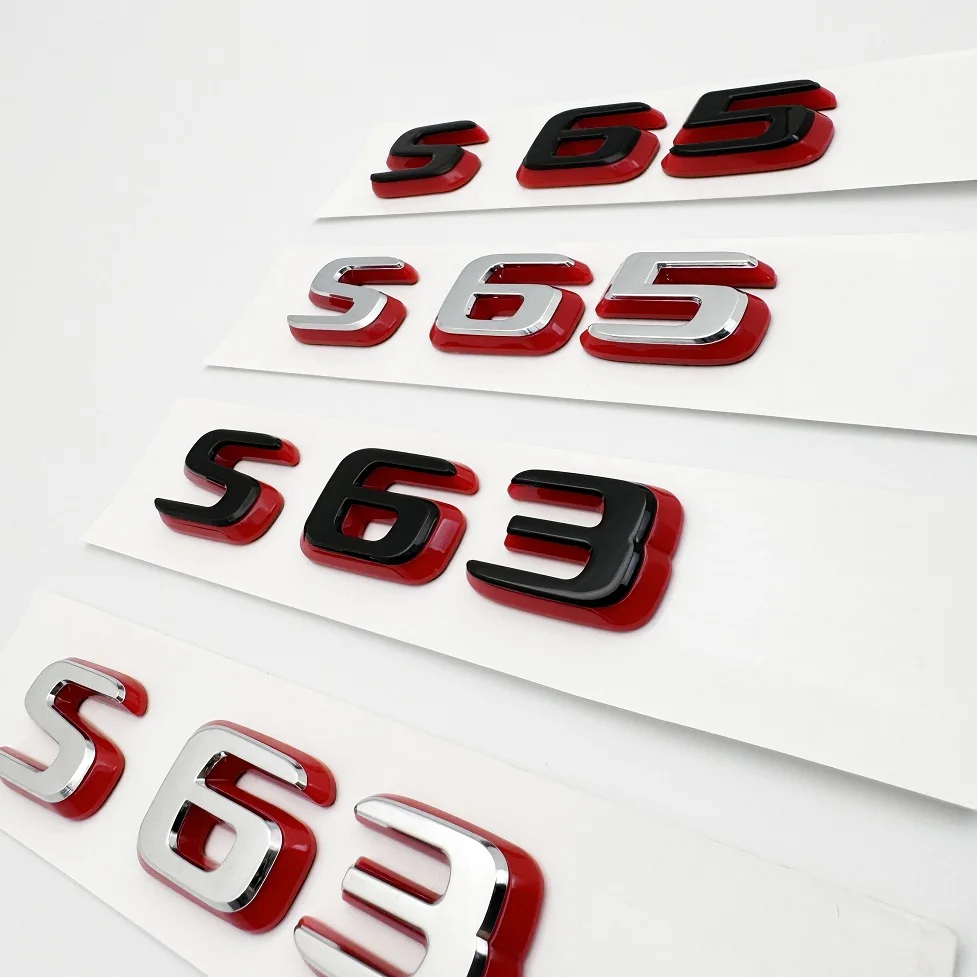 2024 Новый стиль двухцветные буквы цифры S63 S65 S63L S65L эмблема из АБС-пластика для Mercedes