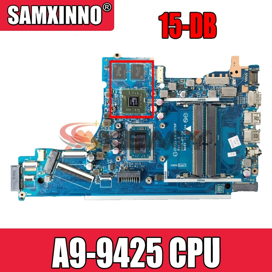 

Материнская плата Akemy для HP 15-DB 15T-DB стандартная с процессором A9-9425 и тестом GPU DDR4 100%