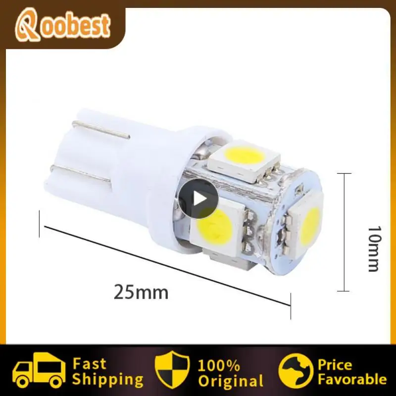 

T10 5050 Led Lamp Mini Low Power Atuo Instrument License Plate Lamp 5 Light Bead Car Accessories Width Indicator Lamp
