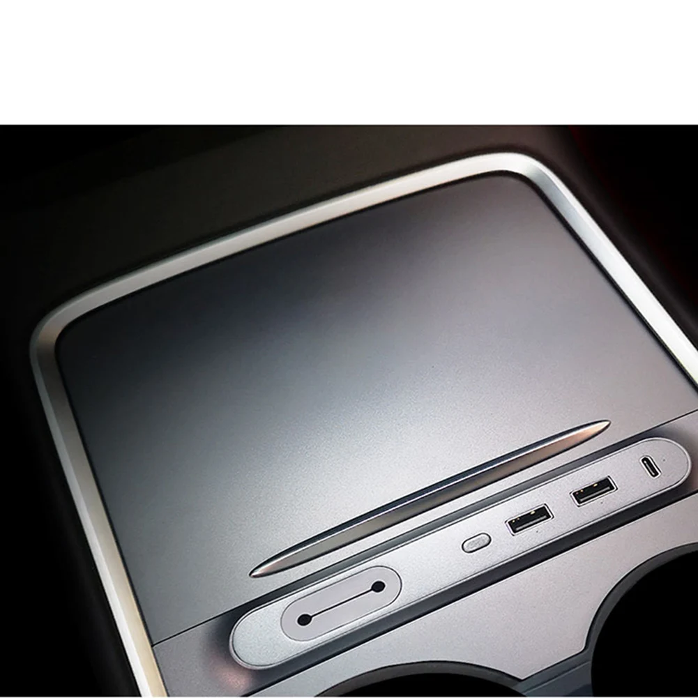 

2022 New For Tesla Model3/Y 2021-2022 3-port Docking Station USB Diversity HUB Central Control Expander Car Accessories